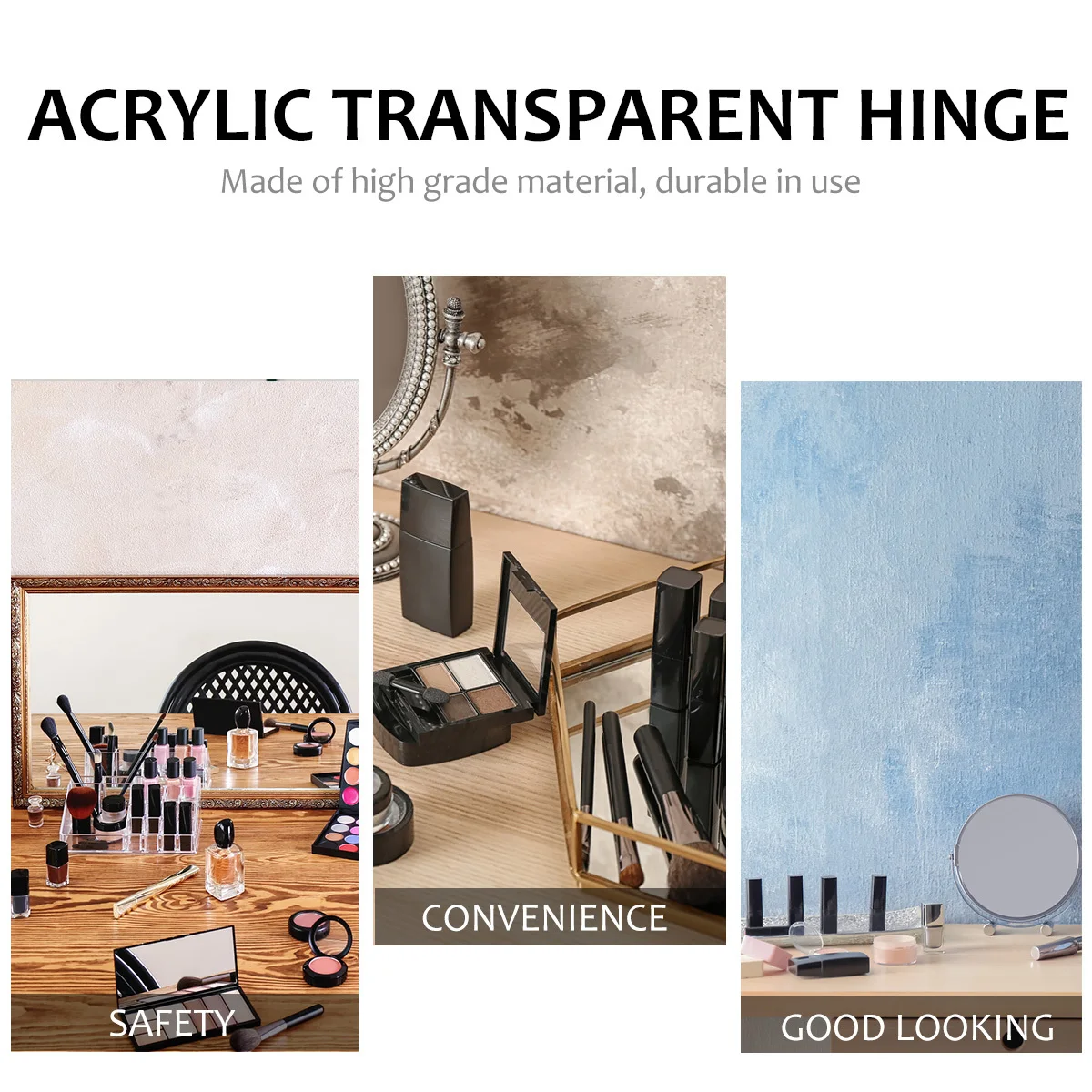 

10pcs Transparent Hinge Clear Acrylic Hinge For Jewelry Box Wine Box Cabinet Door Lightweight Durable Hardware Fitting Home