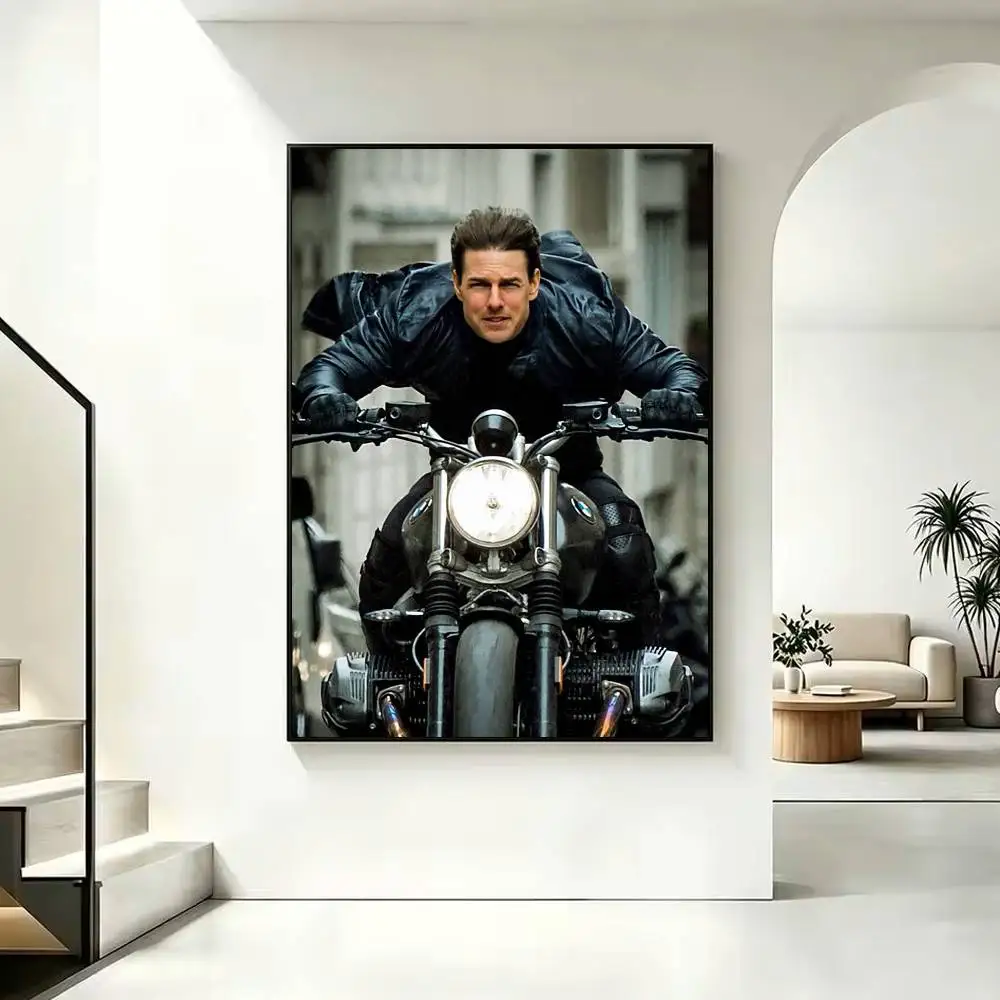 Tom Cruise Poster Waterproof Wall Art Sticker For Bar Living Room Vintage Decor High Quality Print Gift