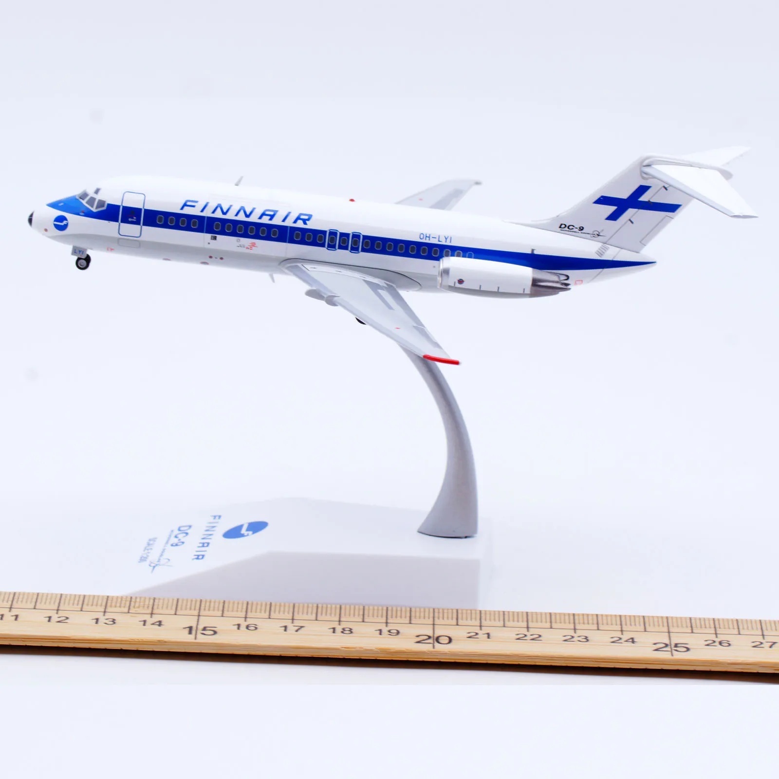 LH2375 Alliage Collection Avion Cadeau JC Ailes 1:200 Finnair Mcmatnell Douglas DC-9-15 Moulé Sous Pression Modèle D'avion OH-LYI Avec Support