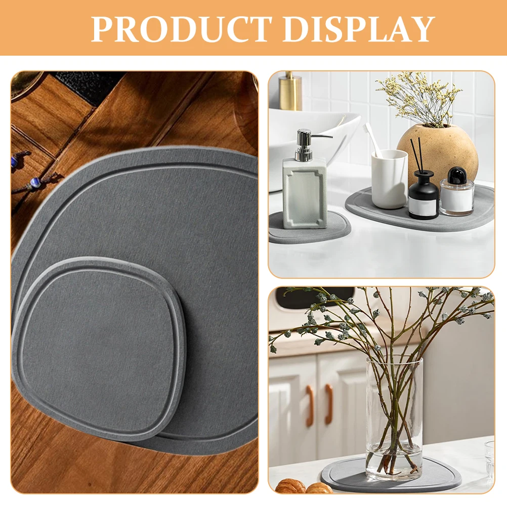 

2pcs Flower Pot Mat Drip Tray Plant Saucer Indoor Planter Pans Anti-root Rot Bottom Water Catcher Diatom Mud Practical