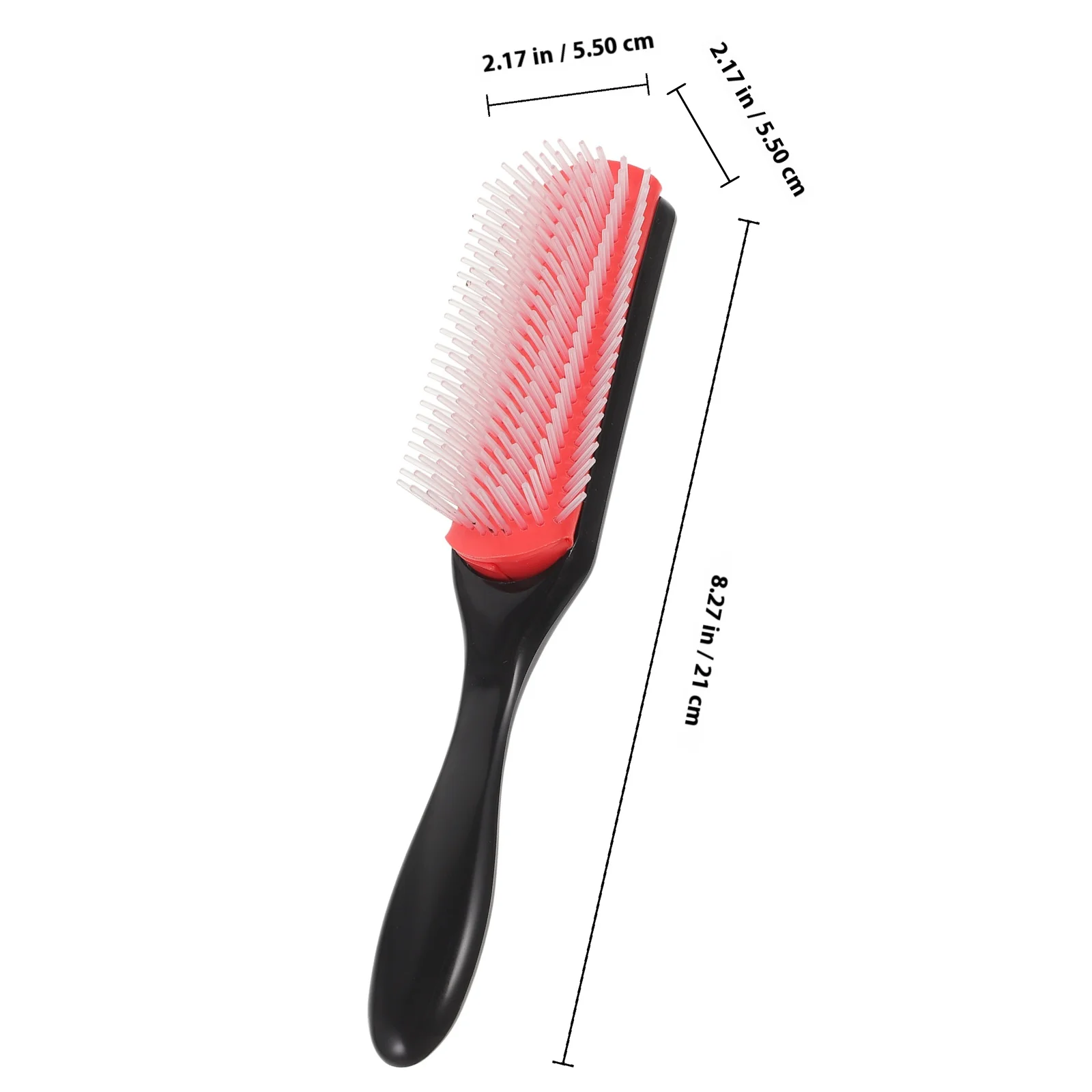 التعامل مع تسعة صف مشط تصفيف الشعر المحمولة المضادة للكهرباء الساكنة المهنية صالون الحلاقة مشط للرجال النساء تخفيف التعب تعزيز