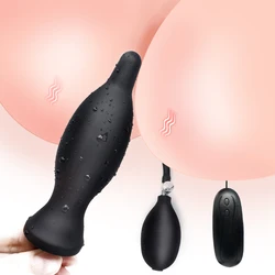 Inflatable Anal Expander Vibrator Ass Butt Plug Insert BDSM Stimulator Prostate Vagina Massager Dilator Masturbator Sexual Toys