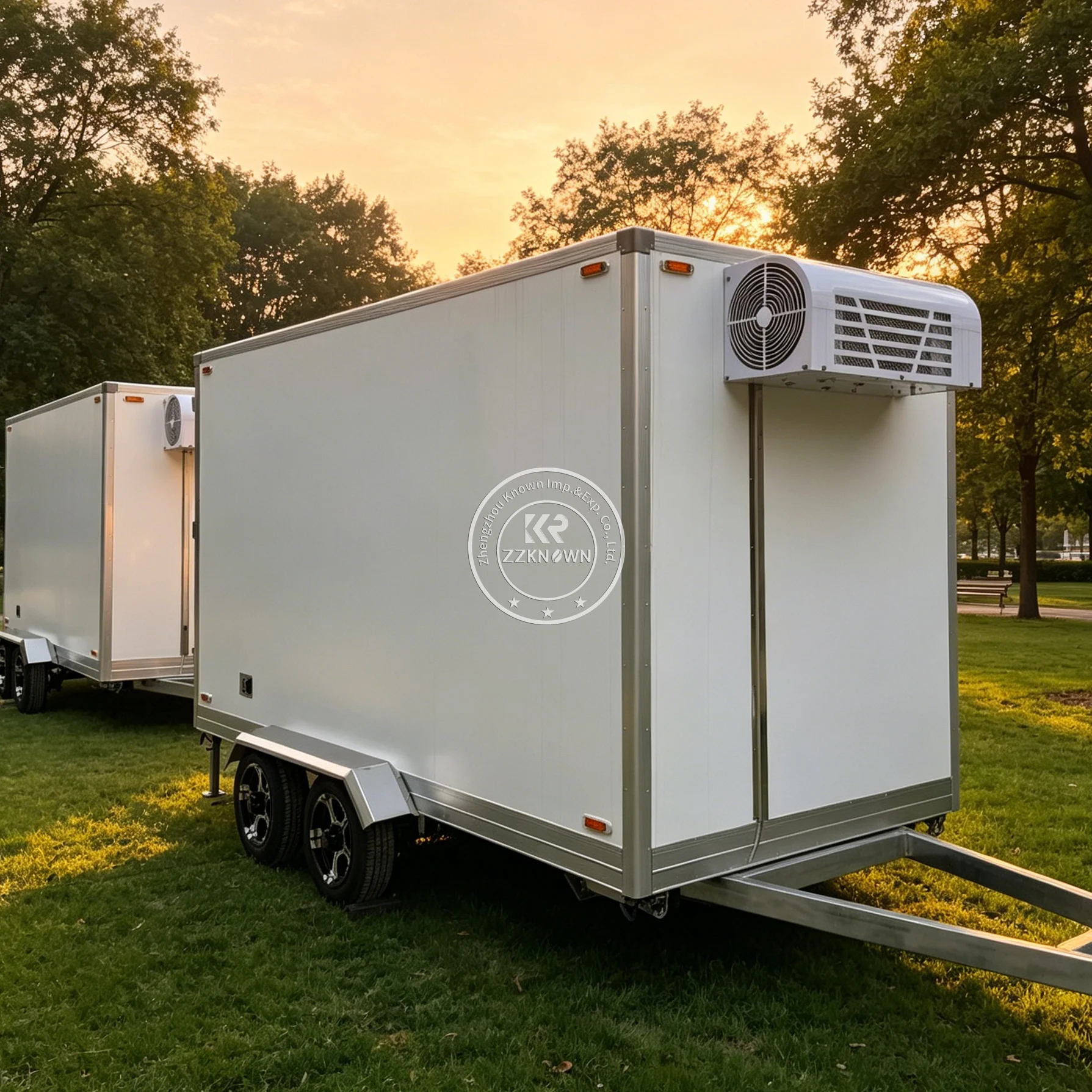 

Industrial Refrigerated Truck Advanced Reefer Truck Insulated Mobile Freezer Trailer For Frozen Meat And Seafood