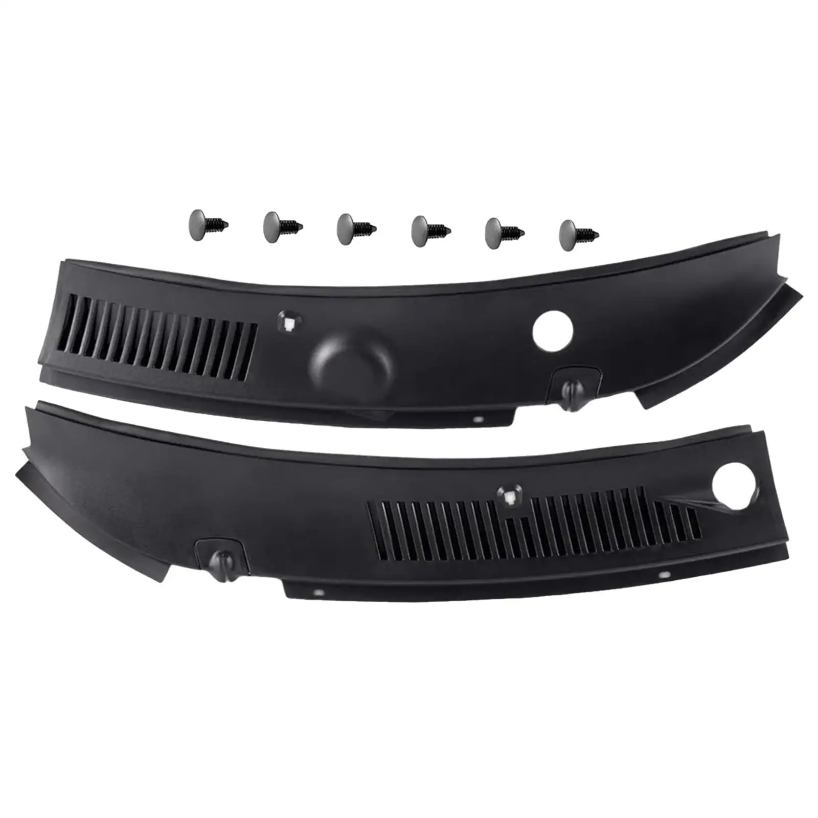 2 Pieces Wiper Cowl Grille 3R3Z6302228AAA Assembly Left Right Easy Installation Windshield Wiper Cowl Vent Grille Panel Hood