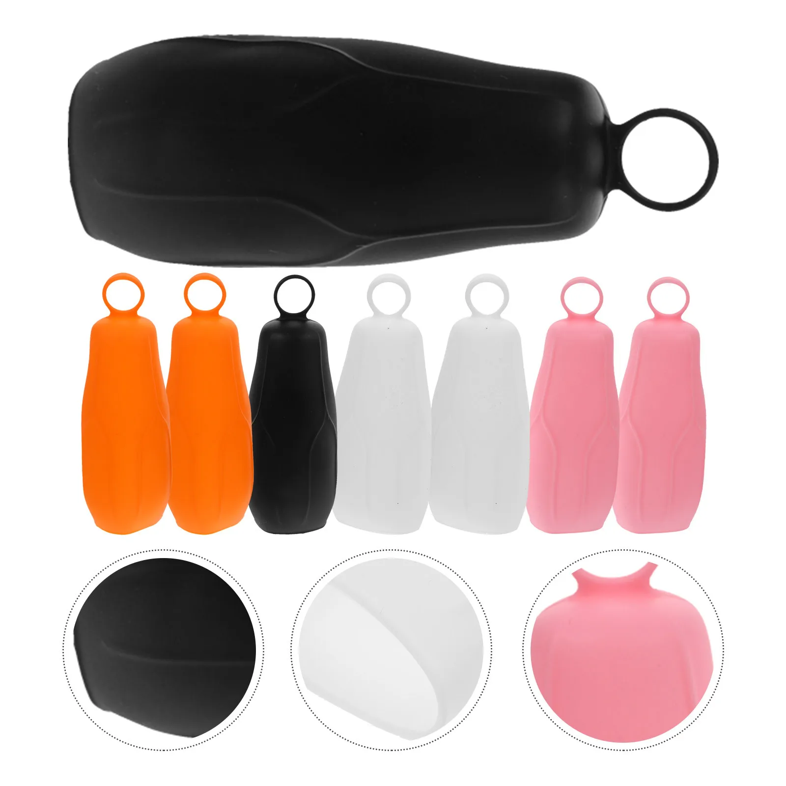 

8Pcs Silicone Travel Bottle Sleeves Leakproof Elastic Cover for Lotion Shampoo Containers Reusable Travel Toiletries Protection