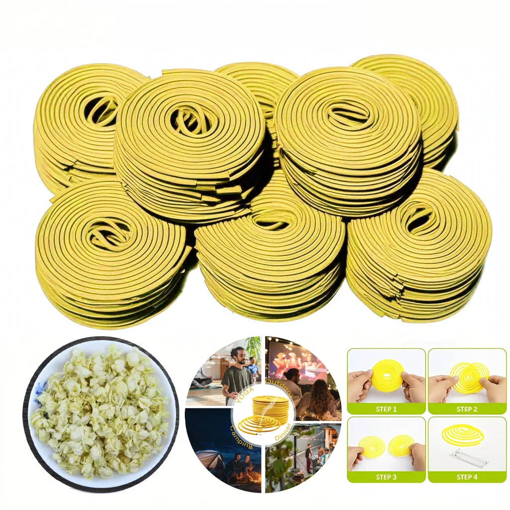 Velas Aromáticas 22/40 con Soporte - Fragancia Natural de Jazmín, Aptas para Uso en Exteriores, Junto a la Piscina, Patio, Terraza, Camping y Senderismo