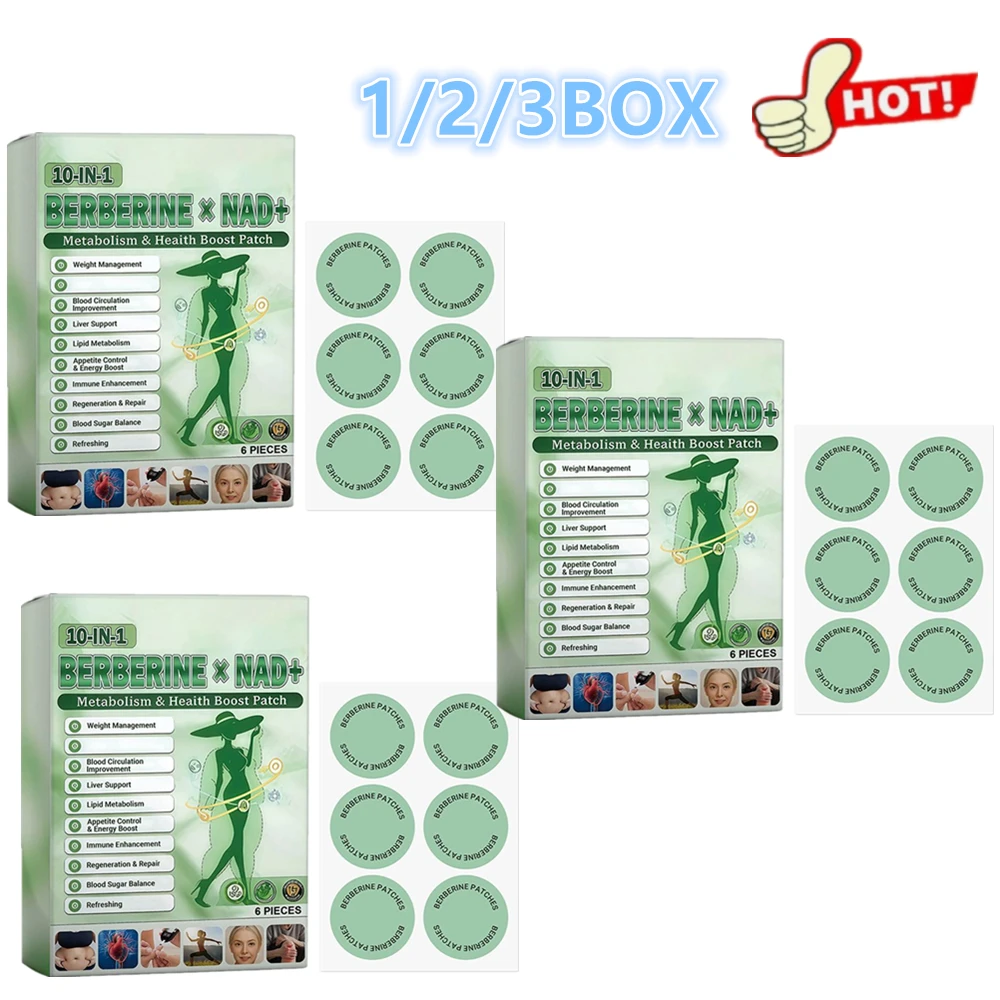 New upgraded 10-in-1 Berberine x NAD+ Weight Management Assistance Patch Easy To Use Body Weight Loss Sticker Body Care Patch