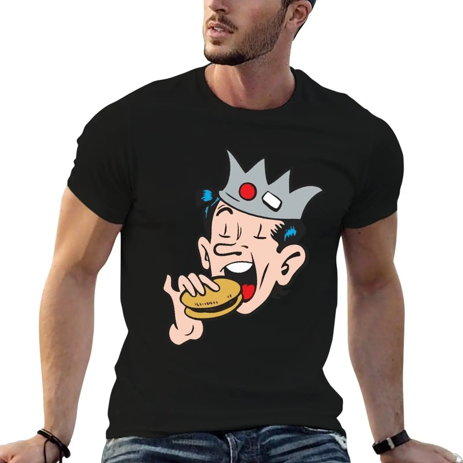 

man graphic Burger shirts Eating T-Shirt shirt man t cotton t Jughead