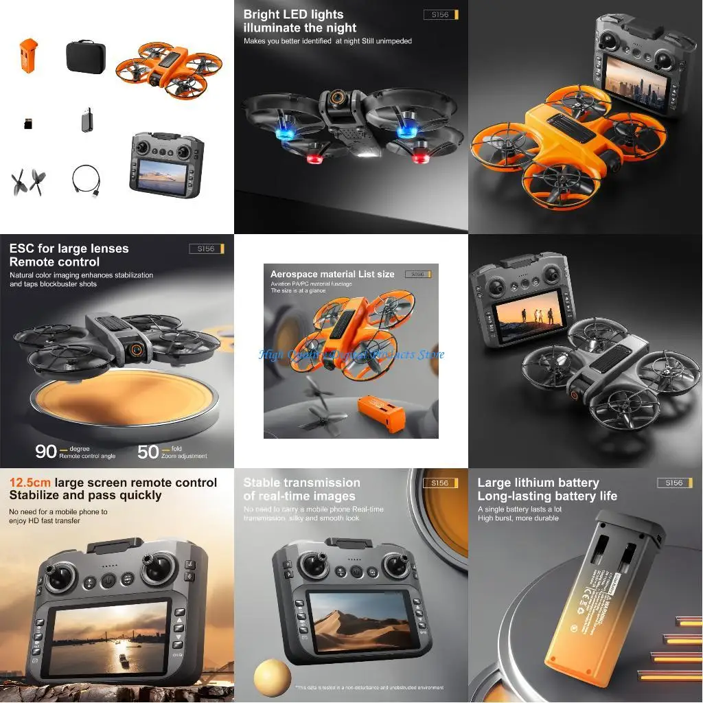 

U2JE S156 Professional Wide Double Camera 2.4G WIFI Brushless Motor Intelligent Obstacle Avoidance UAV