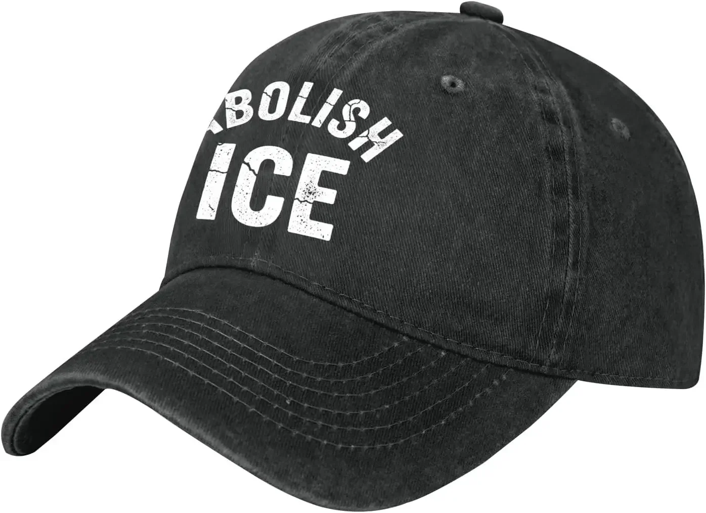 Abolish ICES No Human Is Illegal Hat For Women Soft Washed Distressed Baseball