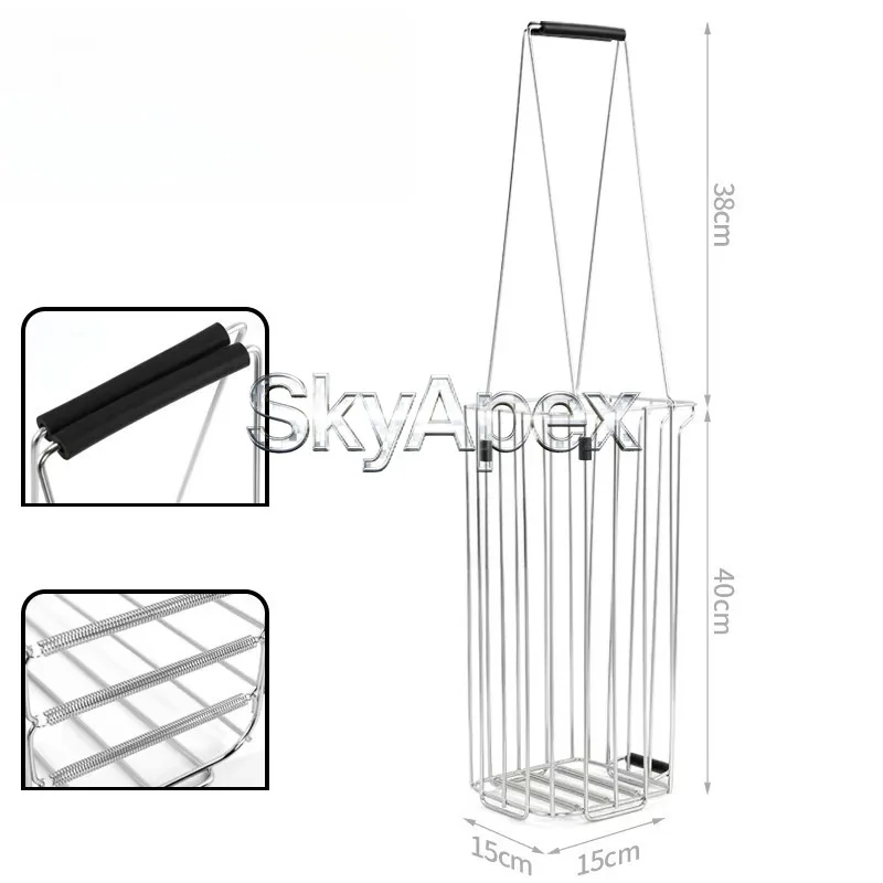 Stainless Steel Golf Ball Retriever Basket For Driving Range Collect Golf Balls Efficiently Durable Training Tool For Collection