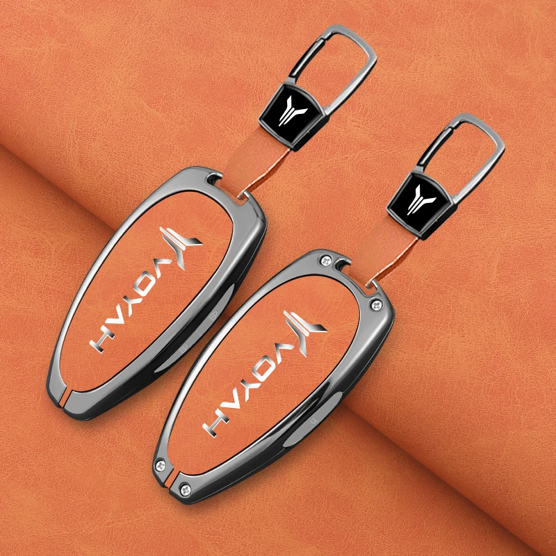 

Zinc Alloy Leather Car Key Case Cover Shell Fob For Voyah Free I-Land Dreamer 2021-2023 Keychain Auto Key Protection Accessories