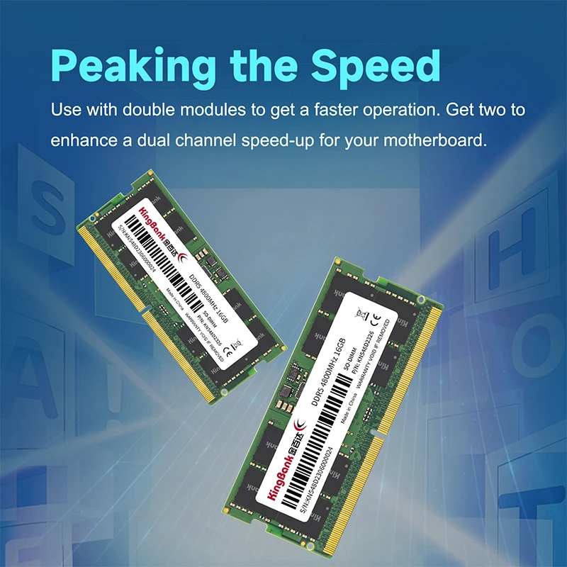 KingBank DDR4 SODIMM RAM 16GB 32GB 4800MHz 5600MHz 262 Pin SODIMM