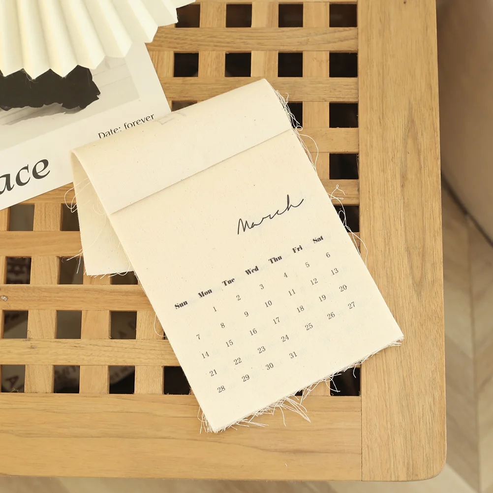 

Cotton Linen 2023 Wall Hanging Retro Home Decor 2023 Wall Calendar Monthly Planner Photo Background Modern Desk