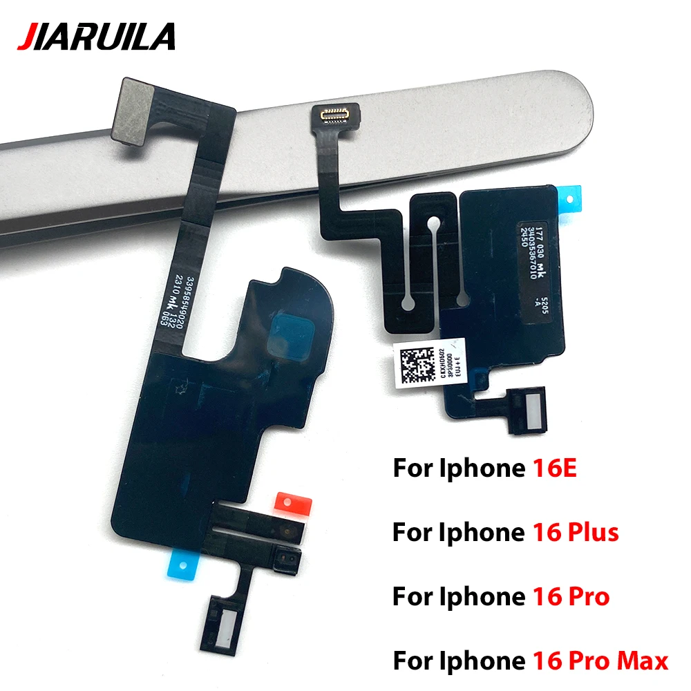 

10Pcs , Earpiece Light Sensor Proximity Flex Cable No Speaker for iPhone 16 Plus 17 Pro Max 16 Pro 17 Air 16E with Mic Ribbon