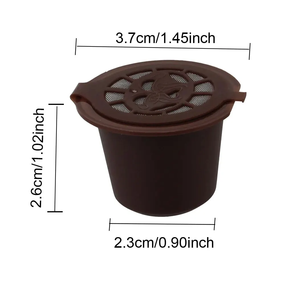 4 Pieces Reusable Coffee Capsules Cup With Spoon Brush Coffee Filter For Nespresso Coffeeware