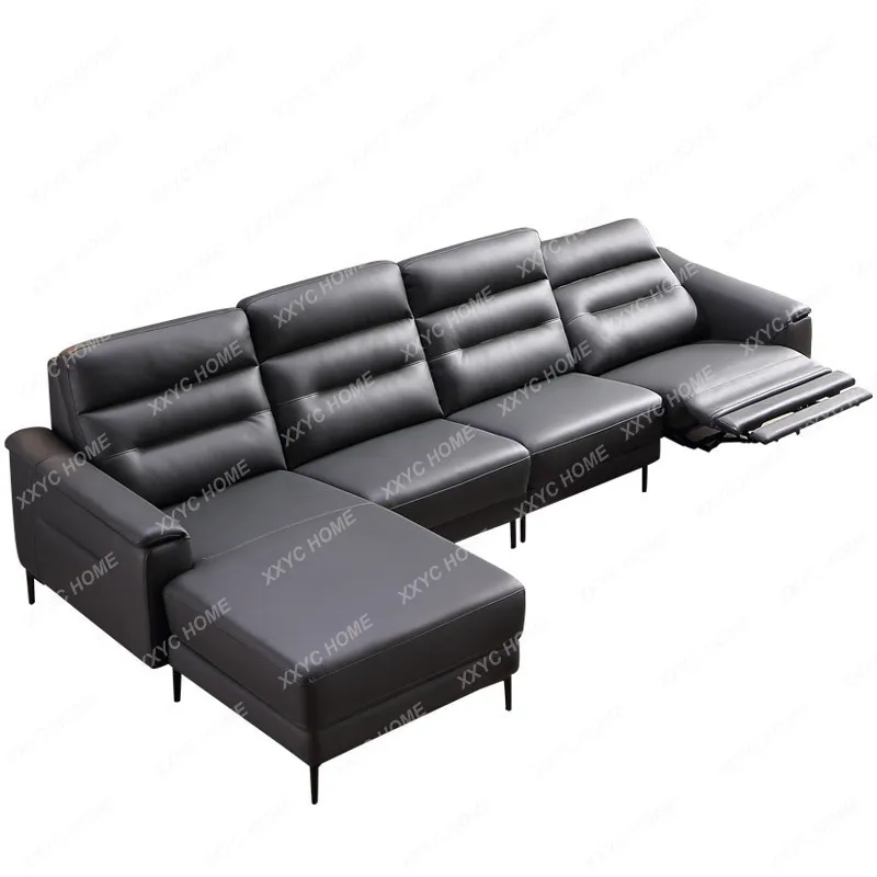 

Modern Simple Leather Sofa Living Room Corner Combination Top Multi-Functional Electric