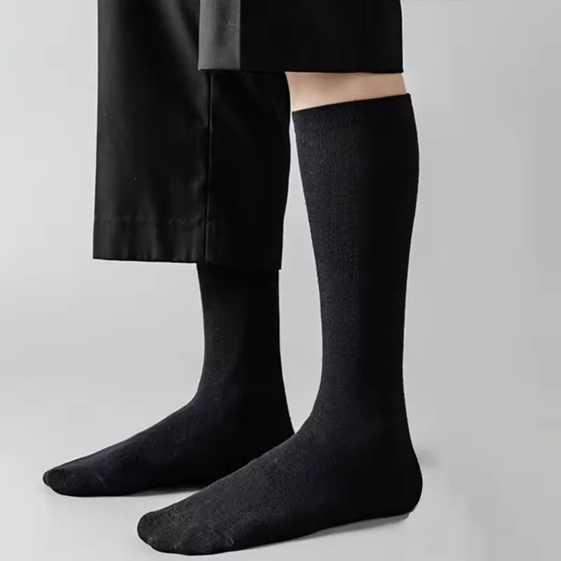 coolWomen Men's Cotton Knee-high Socks Breathable Comfortable Casual Long Lolita JK Sock Fashion High Quality Solid Stripe Color