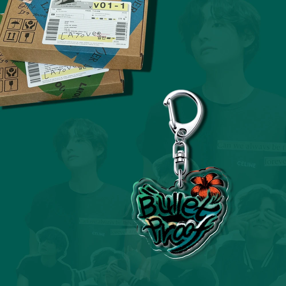 Acrylic Kpop Keychain JUNGKOOK GOLDEN Album LAYOVER Agust Dddays FACES INGIDO JINS Tae Hyung Key Ring Teakook Accessories Merch