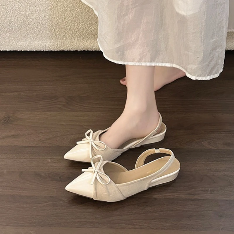 Champagne Color Butterfly Knot High Heels Women's 2026 New Autumn Pointed Toe Thin Heel Satin Surface Bridesmaid Wedding Shoes