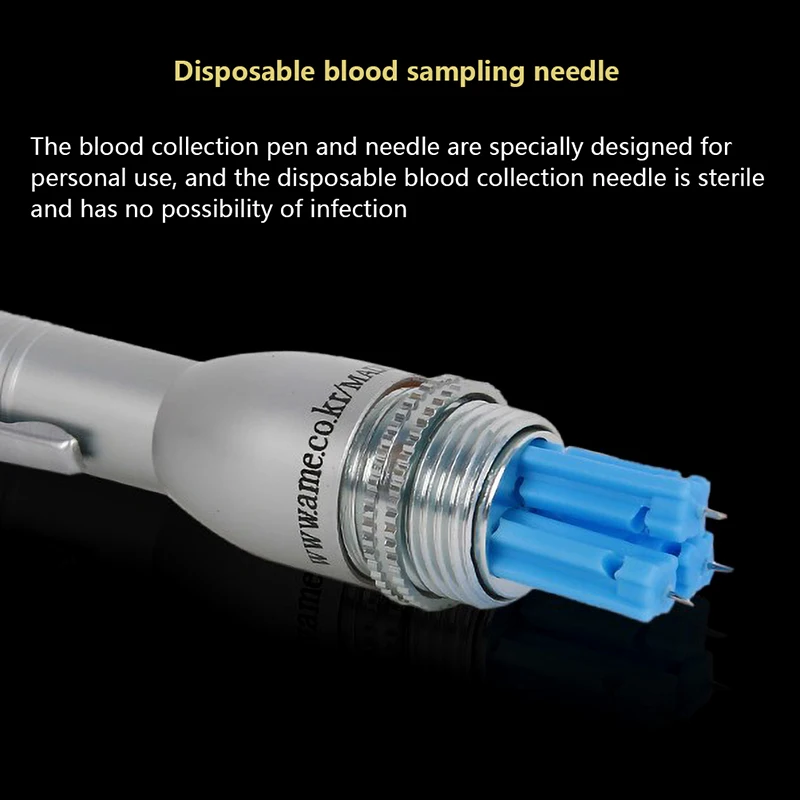 Three Head Needle Blood Collection Puncture Pen Bloodletting Cupping Bleeding Pen Portable Home BloodGlucose Monitoring Diabetes