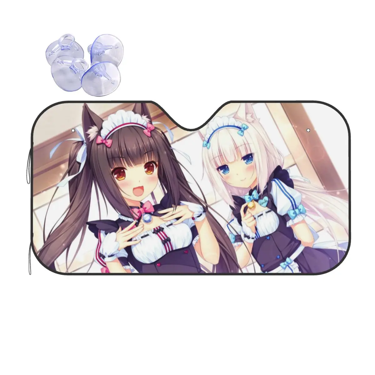 

Nekoparas аниме модный солнцезащитный козырек для ветрового стекла 76x140 см мультфильм аниме фольга окна автомобиля крышка лобового стекла теплоотражатель