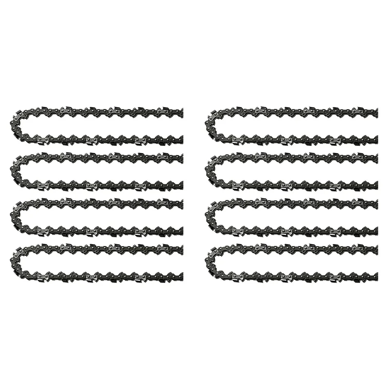 

ABUF-8Pcs 18Inch Chainsaw Chain 62 Drive Links 0.05In Gauge, 3/8In Pitch, 18In Replacement Chain Low-Kickback Chainsaw Chain