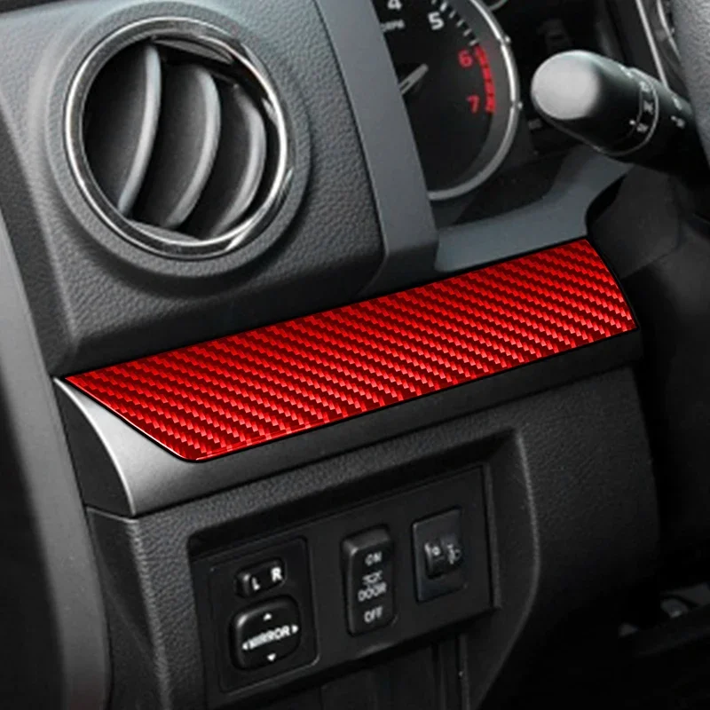 

3Pcs Carbon Fiber Center Console Decoration Strip Cover Trim Car Interior Modification Stickers for Toyota Tundra 2014-2018