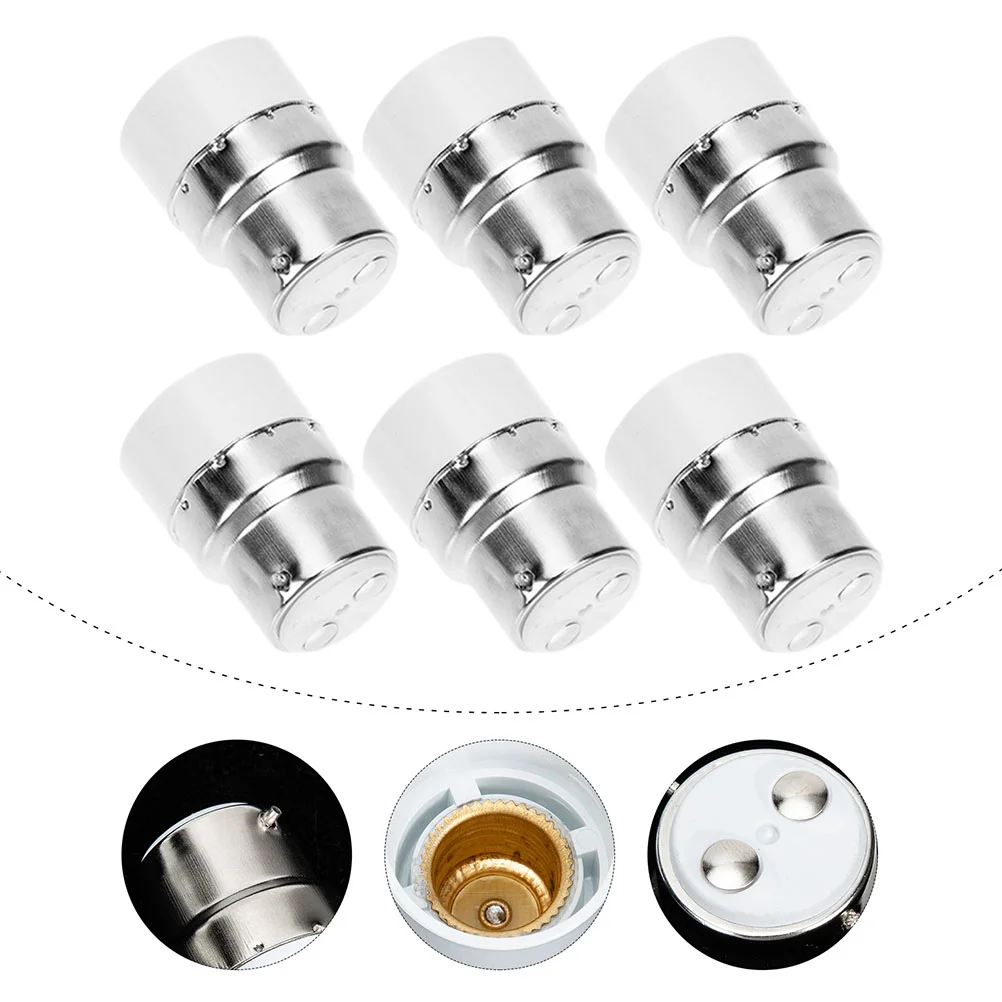 

6 Pcs Convert Lamp Head LED Bulb Converter Light Adapter E14 Base Extension Socket