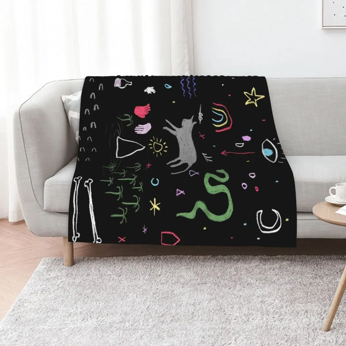 

Chalk board dream scape Throw Blanket Bed linens Summer sofa bed Comforter Blankets