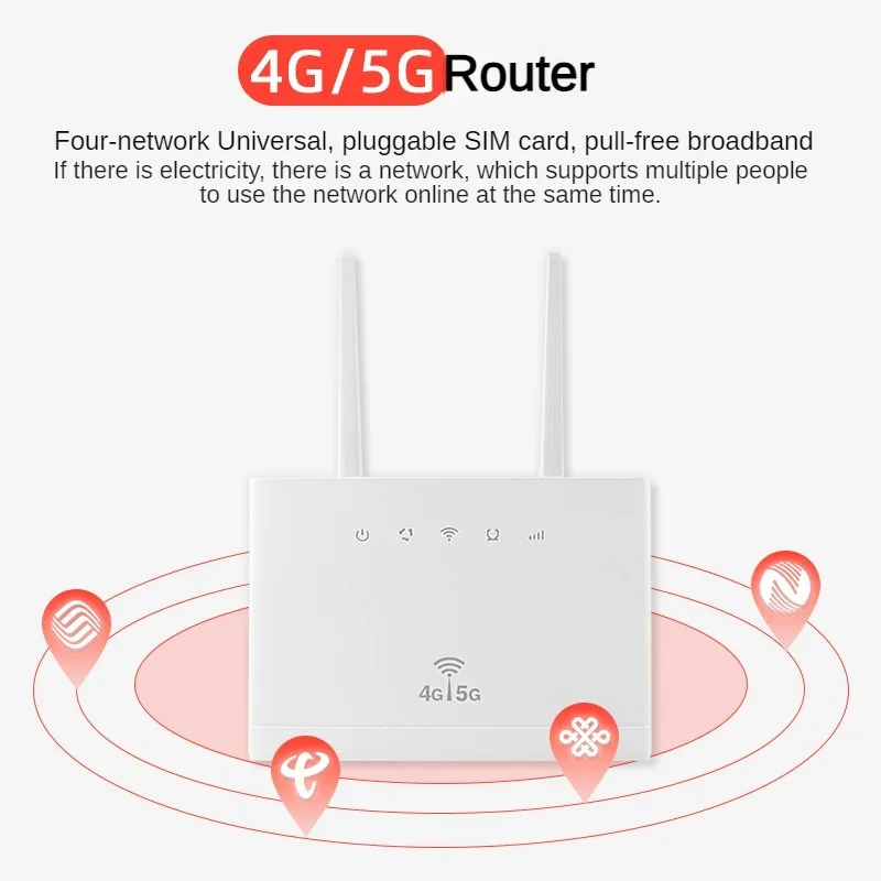 Outdoor 4G Wireless WiFi Modem Router with 300Mbps Range Extender Sim Card Slot Cellular Network Access for Remote Areas