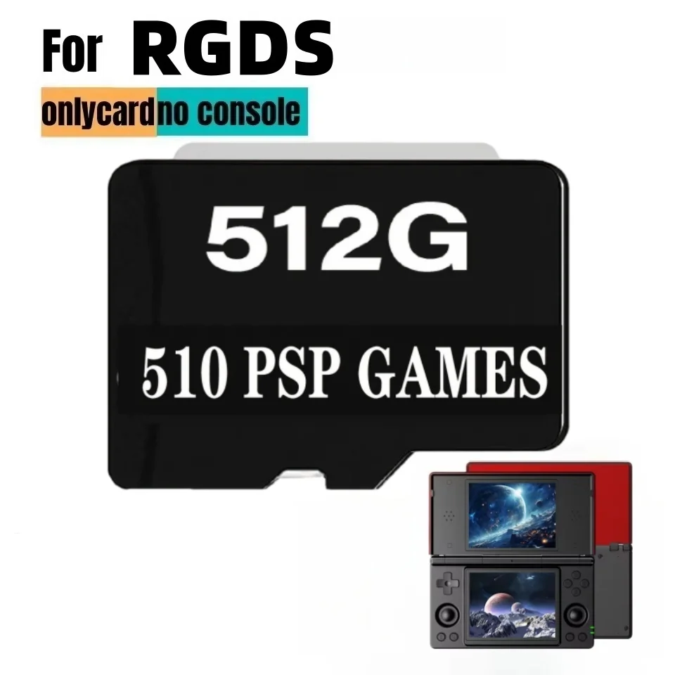 TF Card for Anbernic RG DS Popular Classic Retro Game PSP PS2 3DS Android 14 Portable Handheld 512G Sd Card Gifts