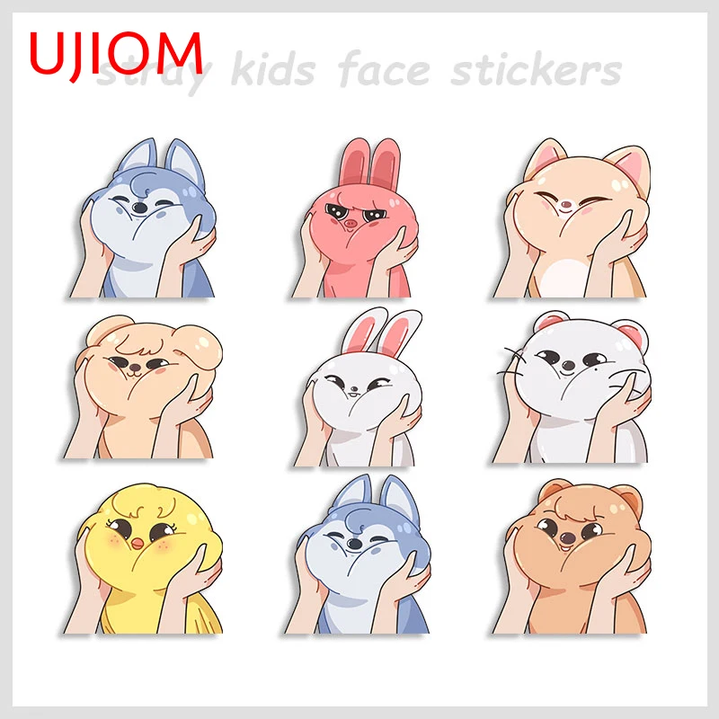 UJIOM Stray Kids мультфильм Peeker стикер на стену креативный забавный выключатель света наклейка на холодильник украшения комнаты аксессуары