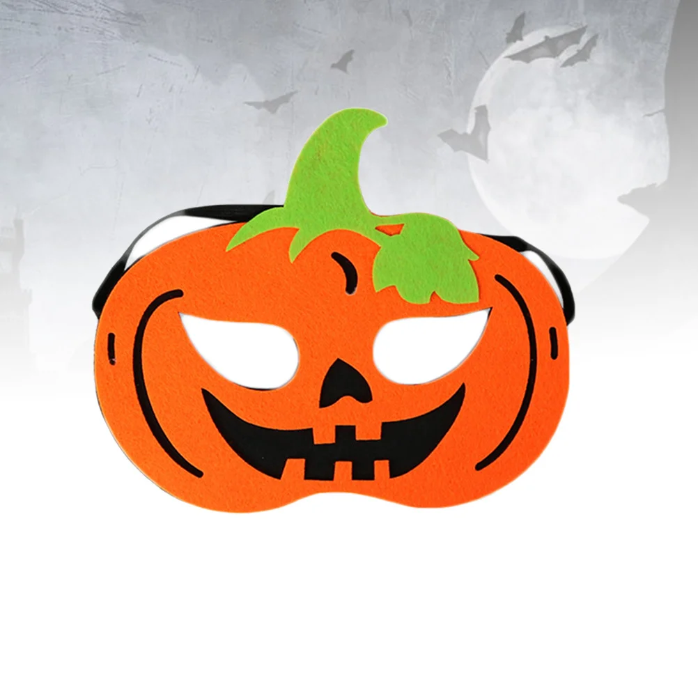 

Felt Pumpkin Mask Kids Halloween Costume Accessory Realistic Cartoon Design Comfortable Wear for Party Performance Stage Event