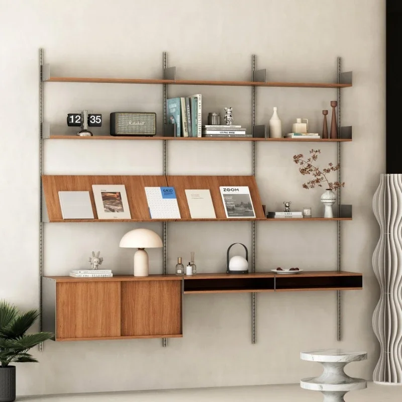 bookshelf Nordic wall shelf Wall shelf Creative baffle storage system