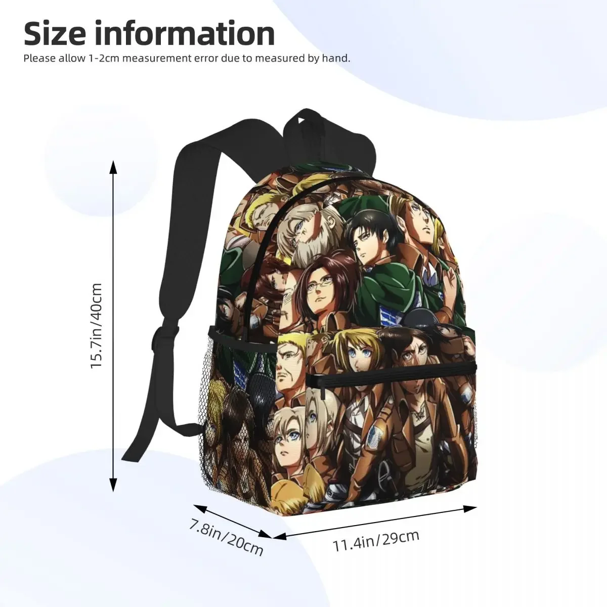 Anime Attack On Titan Student Backpack School Bag Hiking Travel Daypack for Boys Girls Fashion Bookbag Shoulder Bags