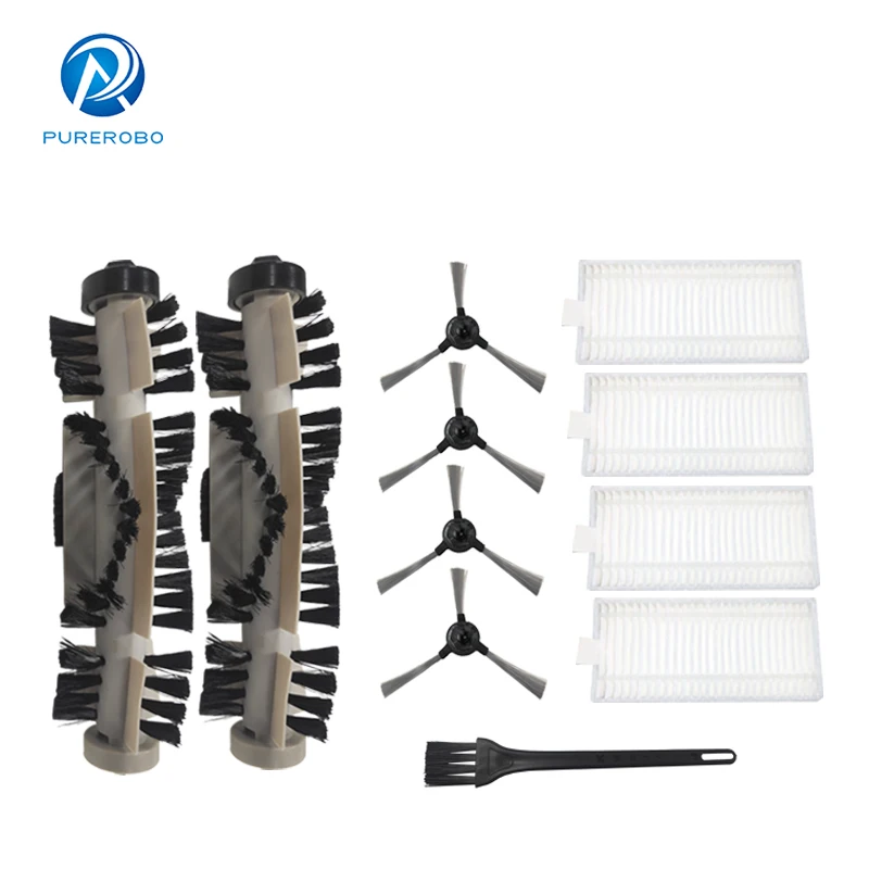 

1 Set Robot Vacuum Cleaner Accessories Mop Roller Brush Hepa Filter Side Brush Parts Kit,For Purerobo F8/F8S/F6/F6S Cleaner Robo