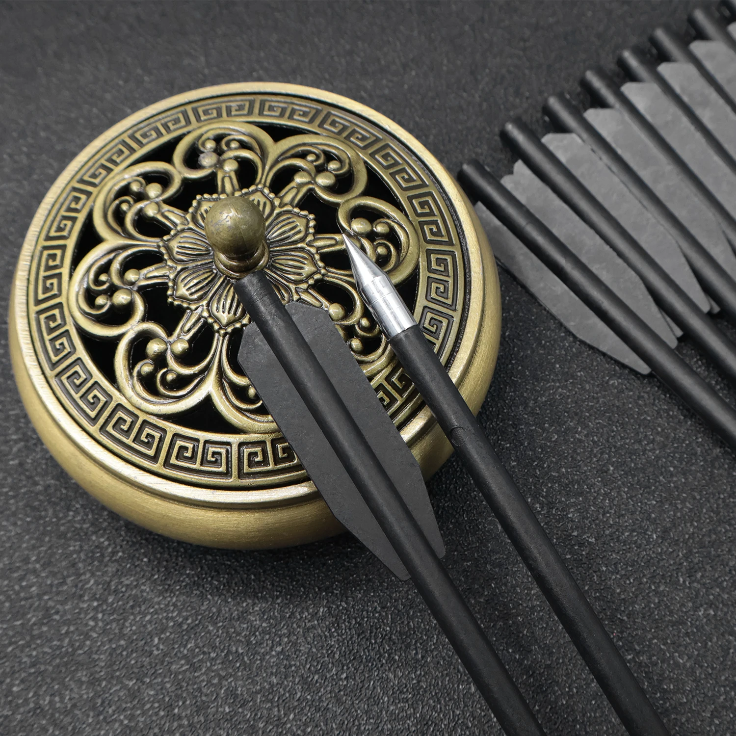 12Pcs Slingshot Darts Metal Tip Polygonal Stabilizer Fin Outdoor Target Practice Gear