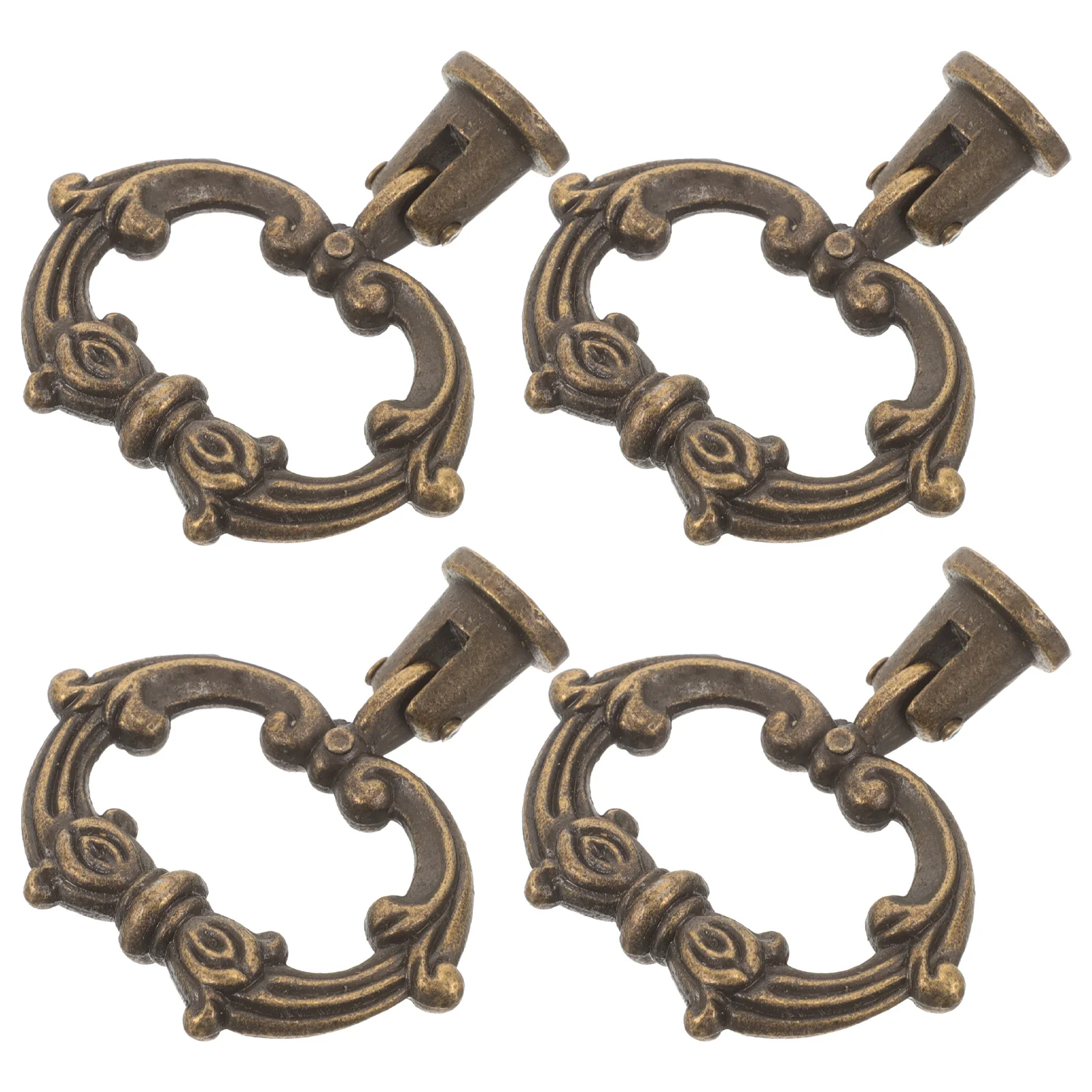 

4 Pcs European Style Bronze Pull Handles Zinc Alloy Drawer Knobs Cabinet Hardware Furniture Decor Retro Kitchen Wardrobe