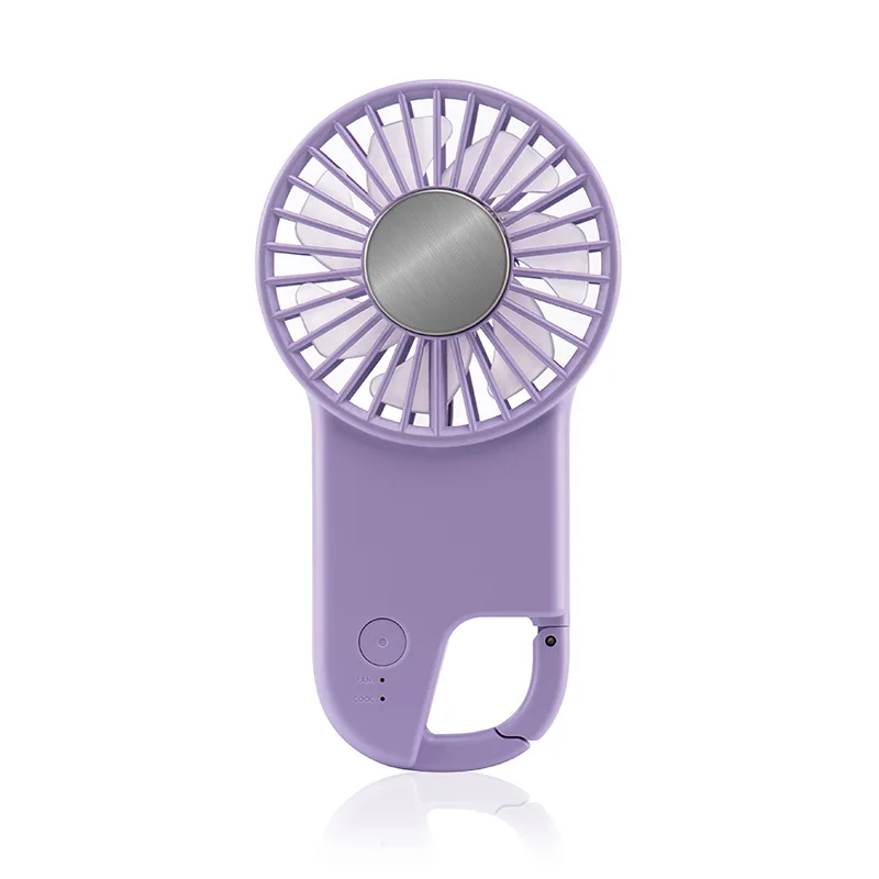 Ventilador Mosquetão Portátil, Ar Condicionado, Refrigerador, Ventiladores de Mão, USB Recarregável, Ventilador Elétrico, Exterior, Artefato de Viagem, Verão