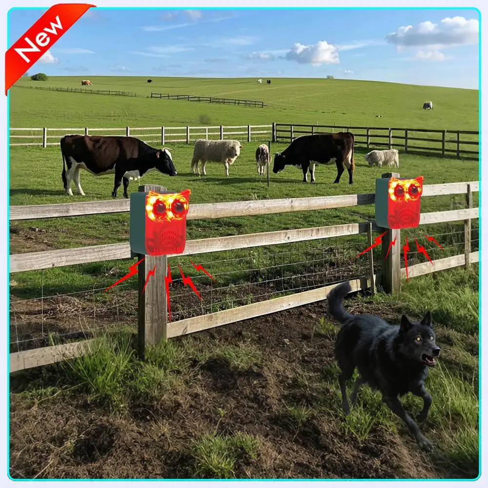 

Solar Motion Sensor Alarm Waterproof Home Security Alarm Dog Barking&Gunshot Sound Loud Noise Maker for Yard Farm Garden