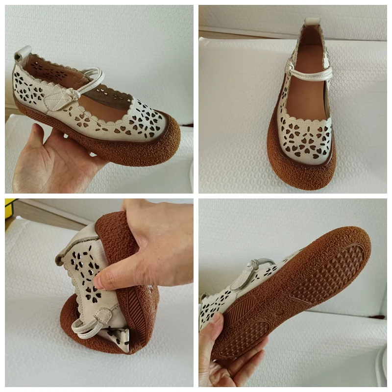 Koznoy 3cm 2024 pelle scamosciata di mucca vera pelle donna estate gancio piattaforma zeppa appartamenti Mary Jane Designer comode scarpe mocassino moda