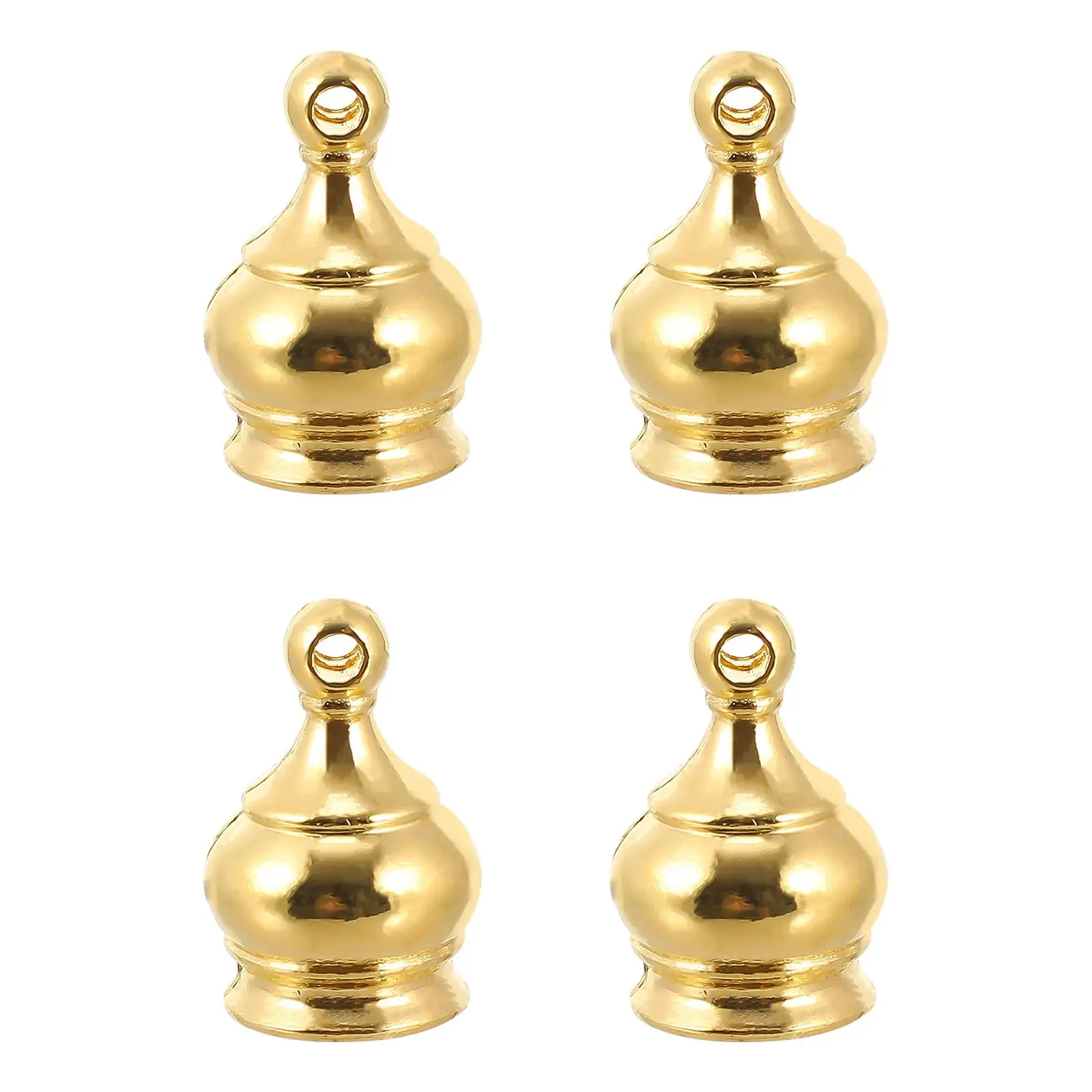 

4 Pcs Zinc Alloy Horn Frame Lamp Finials Decorative Head Vintage Shade Knobs Cap Smooth Polished Durable DIY Lighting