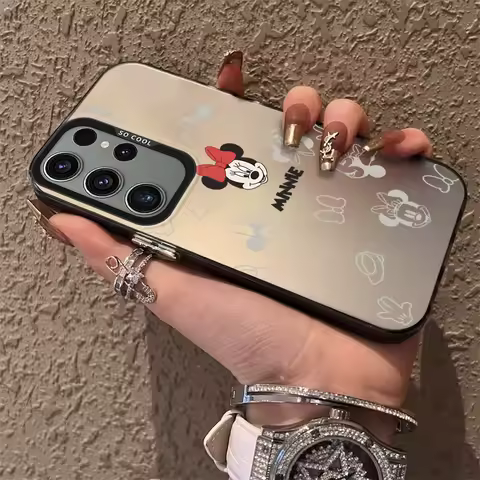 Mickey Frosted Case for Samsung Galaxy S25 S24 S23 S22 Ultra S21 Plus S20 FE A73 A72 A71 A56 A55 A54 A53 A52 Acrylic Hard Cover