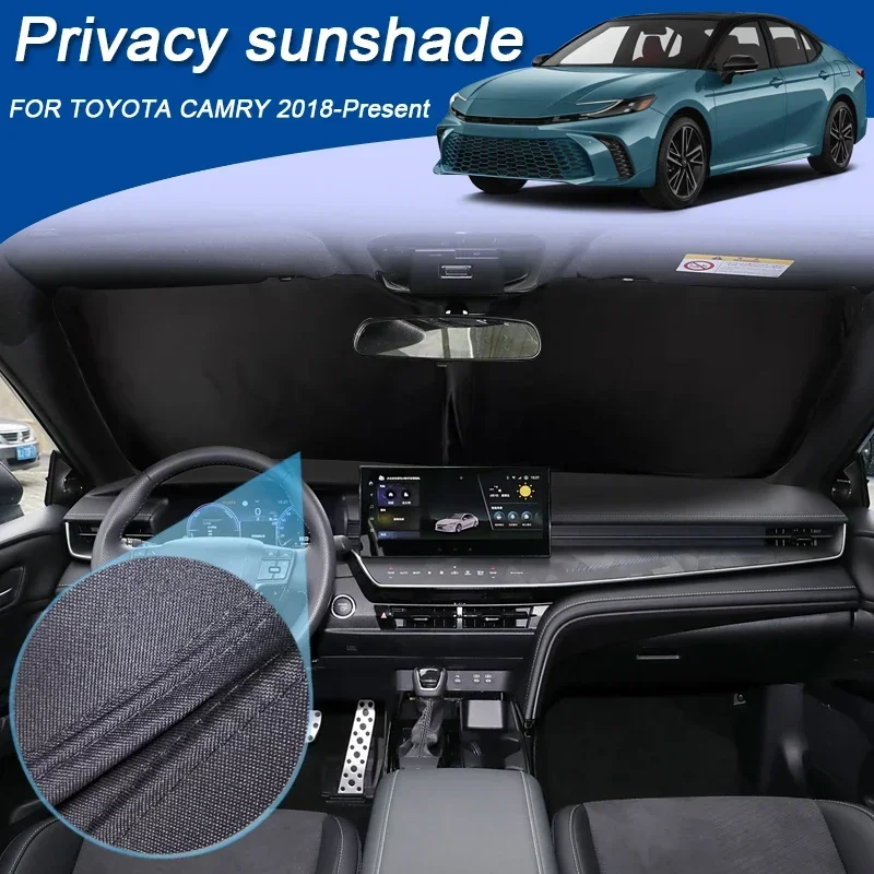 

Автомобильный солнцезащитный козырек на черное окно, авто, анти-УФ-изоляция, защитный чехол, аксессуары для Toyora Camry XV70 XV80 2018-настоящее время