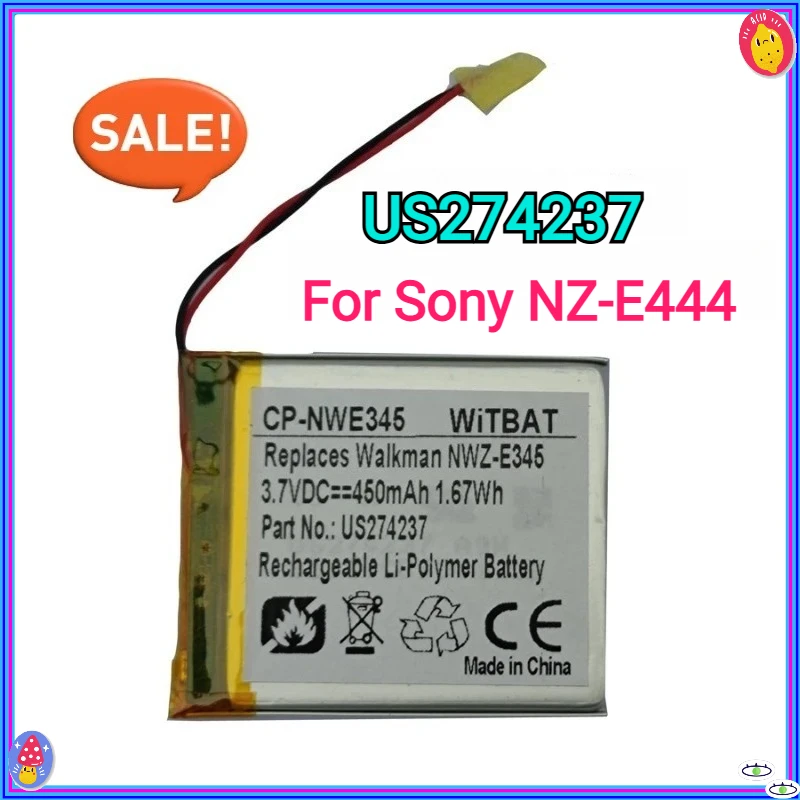

New Battery For Sony NWZ-E444 NWZ-E445 NWZ-E345 NWZ-E344 NWZ-E443 NWZ-E383 NWZ-E384 NWZ-E385 Player Li-po Rechargeable 3.7V