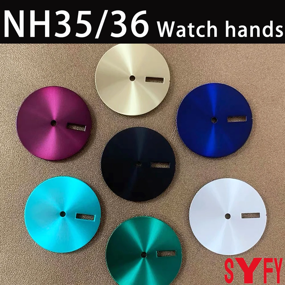 

28.5MM Diameter Swirl mark Dial Without Scale No/Single /Dual calendar Watch Dial for NH35/NH36 Watch Movement Accessories Parts