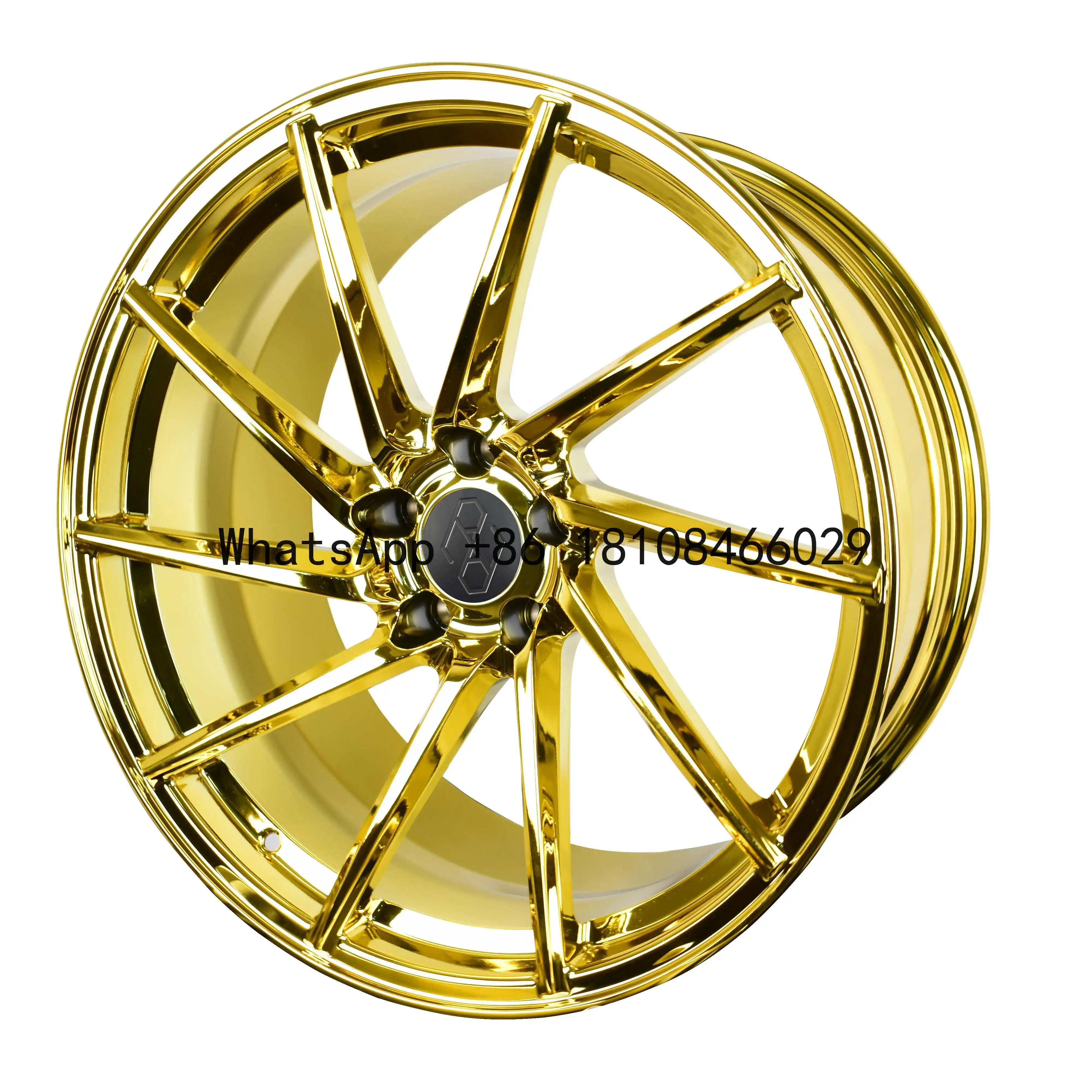 

Pengzhen Hot Sale One Piece Alloy 16 17 18 Inch 7J 8J PCD 5x114.3 Full Chrome Multi Spoke Gold Wheel Rims for Honda Civi