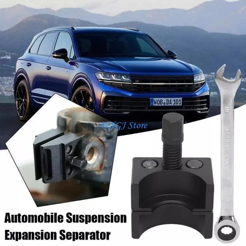 

37JE Strut Spreader Tool Universal Car Suspension Strut Split Hubs with Wrench Steering Knuckles Spreader for Most Vehicles