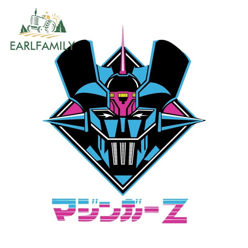 EARLFAMILY 13cm for Personality Mazinger Z Skull Car Sticker Laptop Anime Decal Car Accessories Vinyl Scratch-Proof Fine Decor